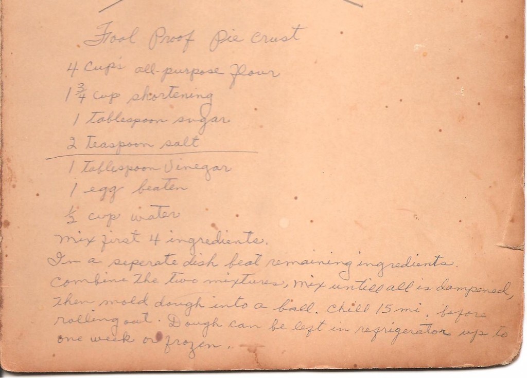 My grandmother's handwritten recipe