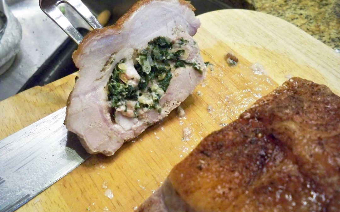 Pork Roast Stuffed with Spinach and Gorgonzola