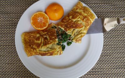 Swiss Chard and Prosciutto Omelet