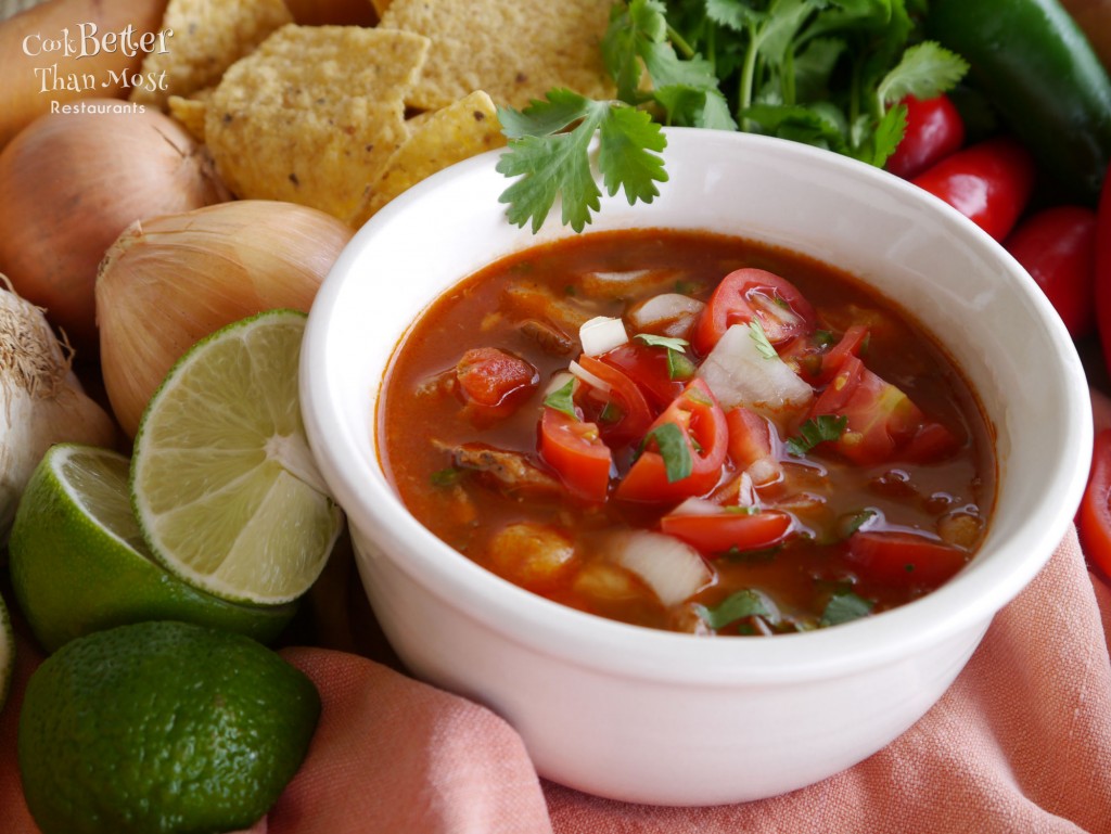 Slow Cooker Simple Posole with Pork and Hominy 