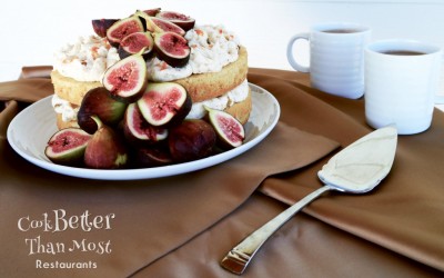 Nutmeg Wine Cake with Fig Buttercream Frosting