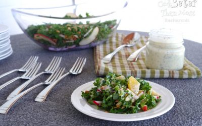 Fruit and Kale Salad with Poppy Seed Buttermilk Dressing