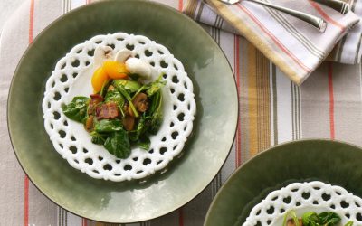 Mandarin Spinach Salad with Hot Bacon Dressing