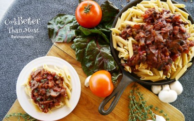Fresh Tomato and Mushroom Arrabiata Pasta