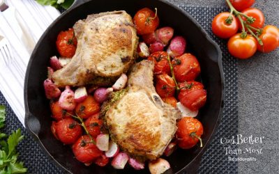 Pistachio Parmesan Stuffed Pork Chops