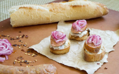 Sausage and Goat Cheese Crostini